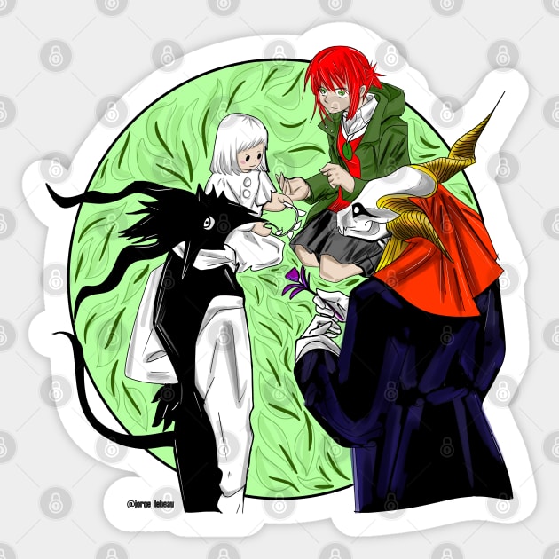 the ancient magus bride and the girl from the other side siuil a run Sticker by jorge_lebeau